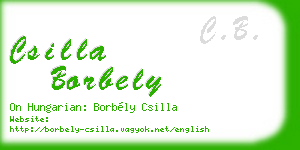 csilla borbely business card